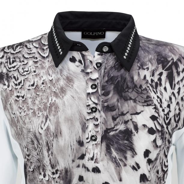 Golfino feathers printed polo