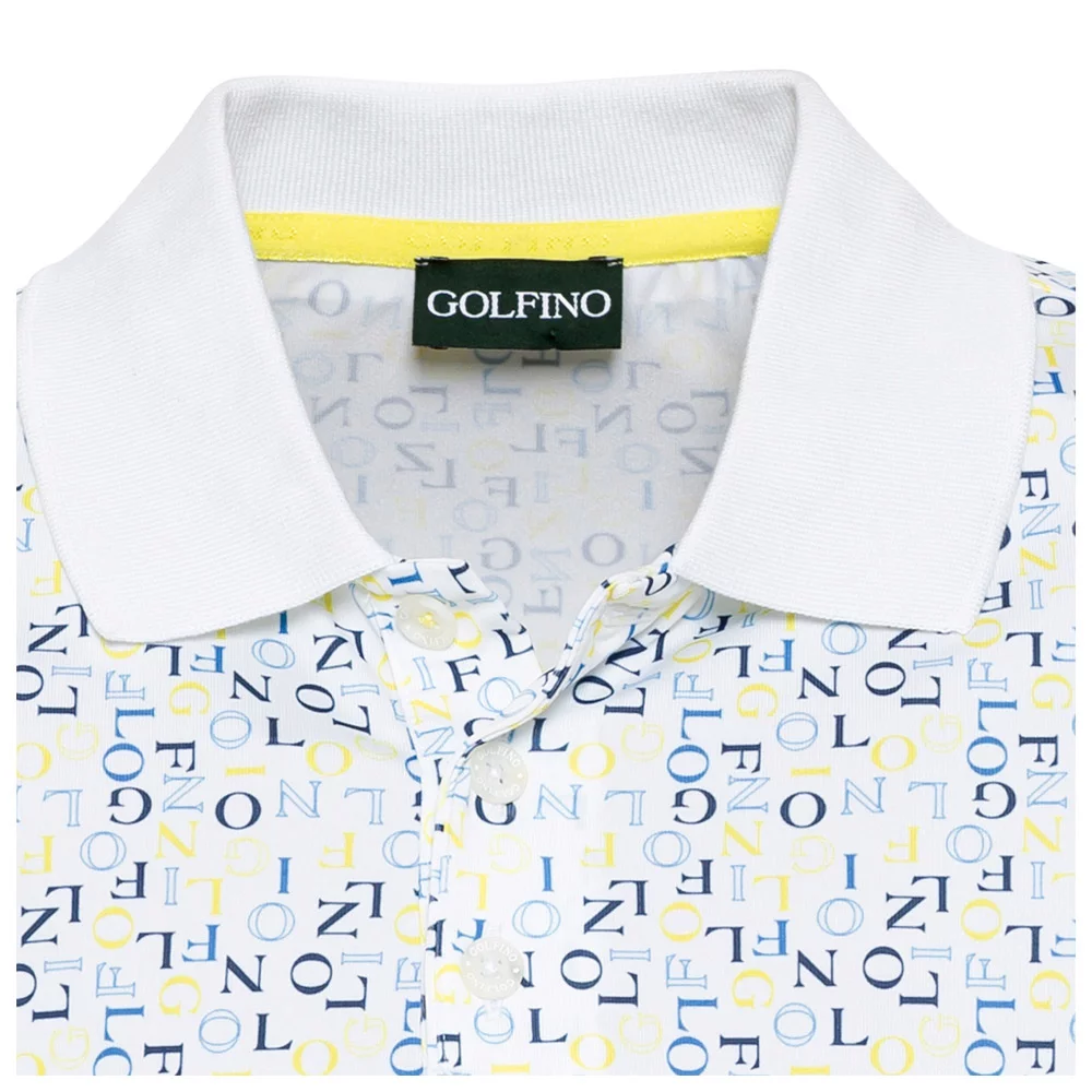 Golfino Typo Letter Print 4431111 100 heren polo