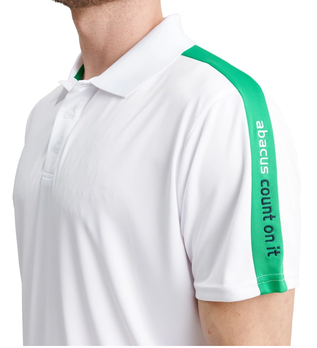 Abacus Bandon 6703-176 heren polo wit/groen