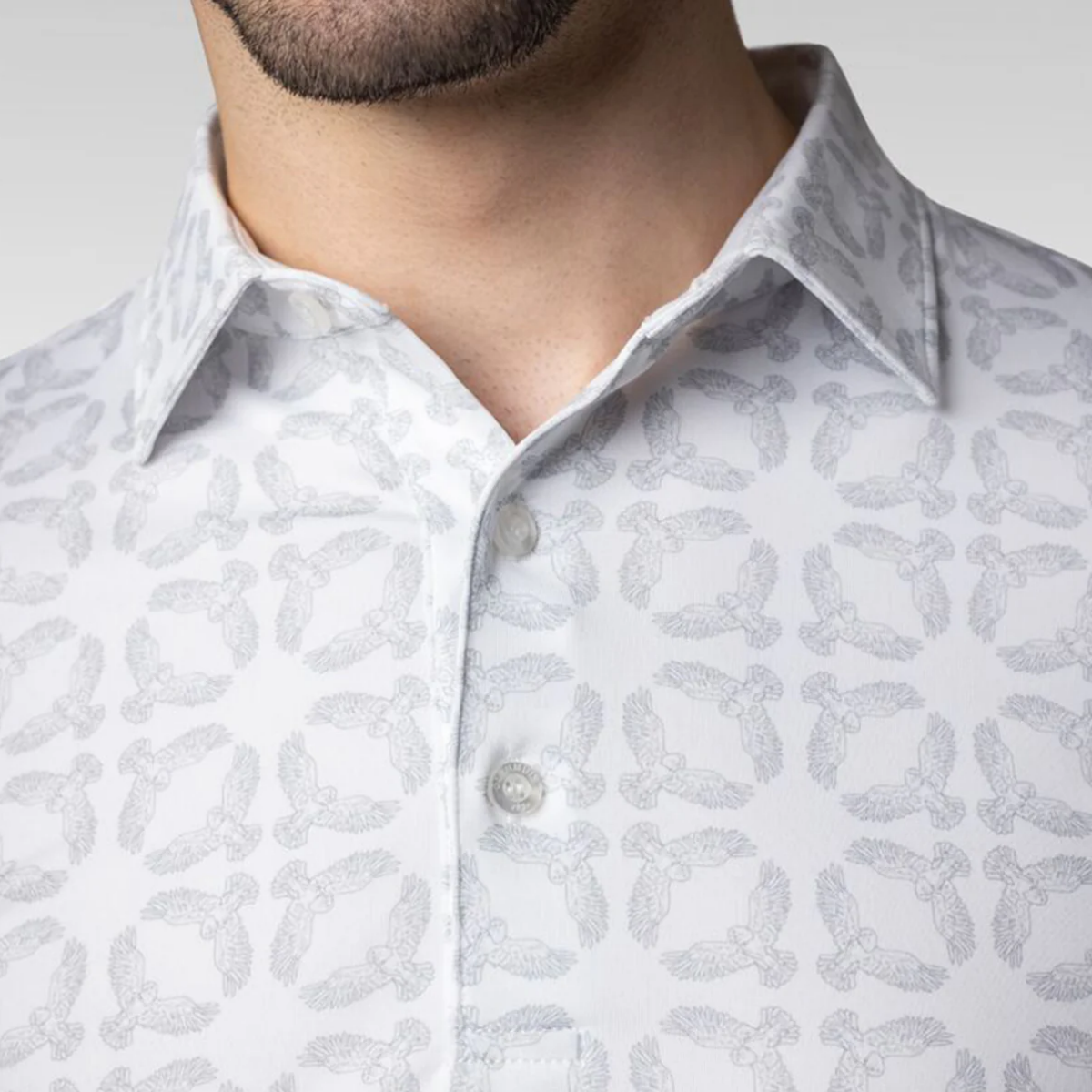 Glenmuir g.Eagle MSP7682 heren polo White Light Grey