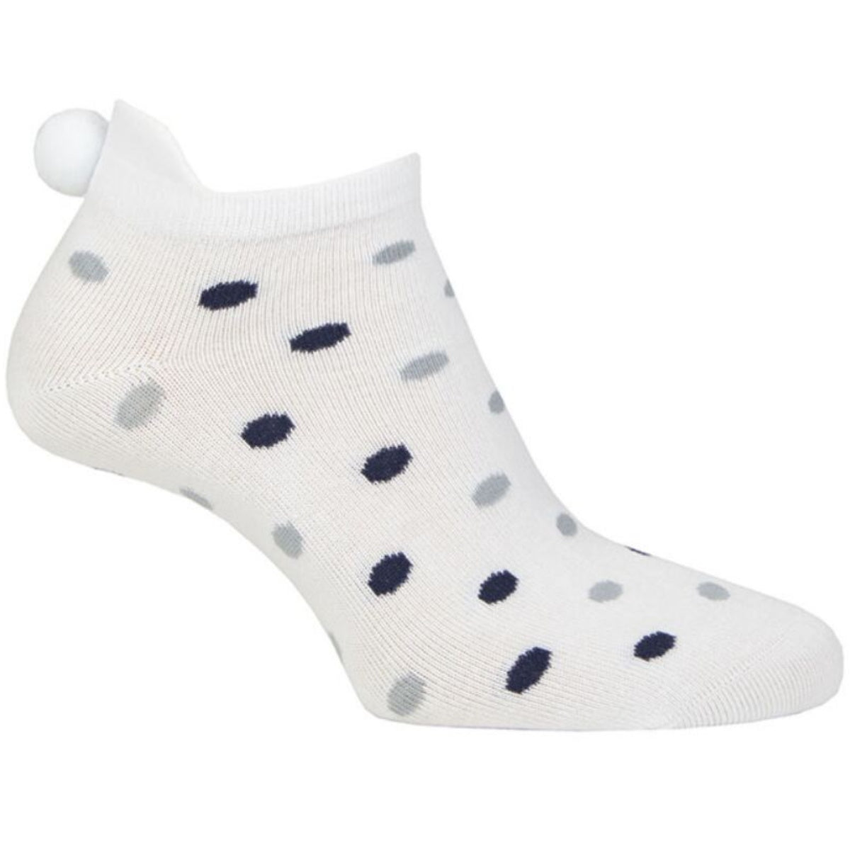 Glenmuir 31 golfsock Light grey Navy dots