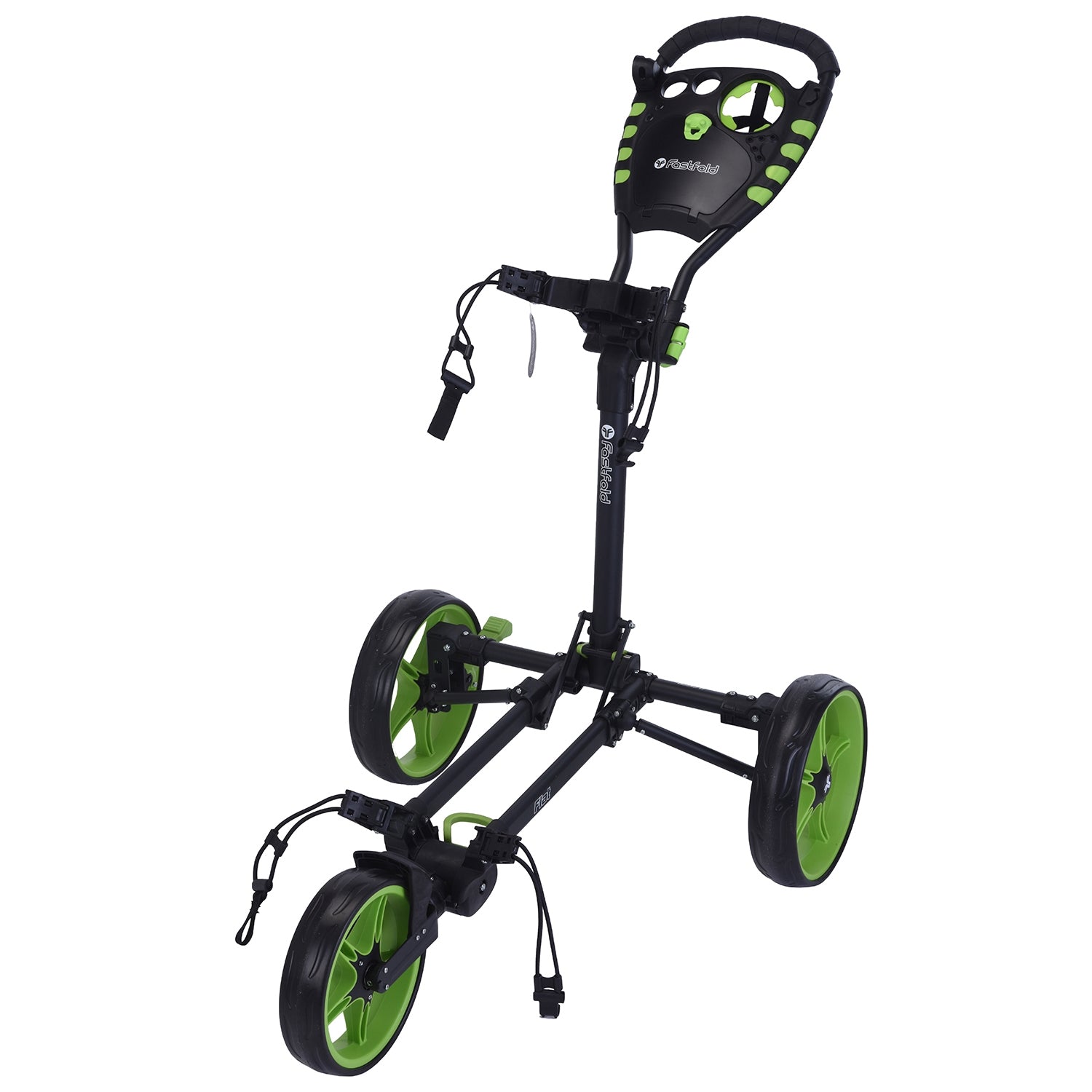 Fastfold flat golftrolley zwart groen