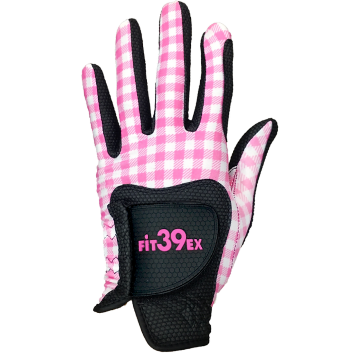 Fit39EX golf glove check Pink Black