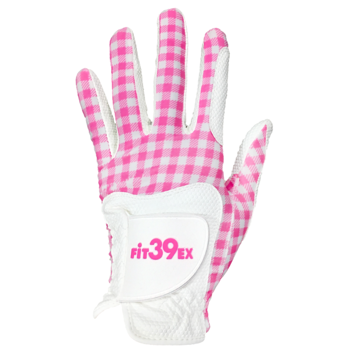 Fit39EX golf glove White check white/pink