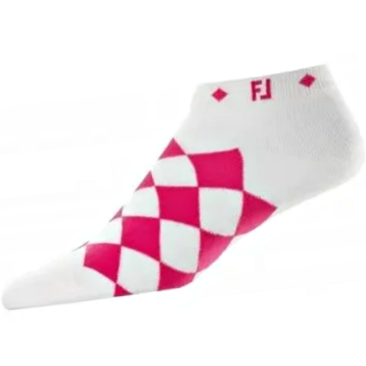 Footjoy 19761 ProDry Lichtgewicht golfsokken Fuchsia roze ruit