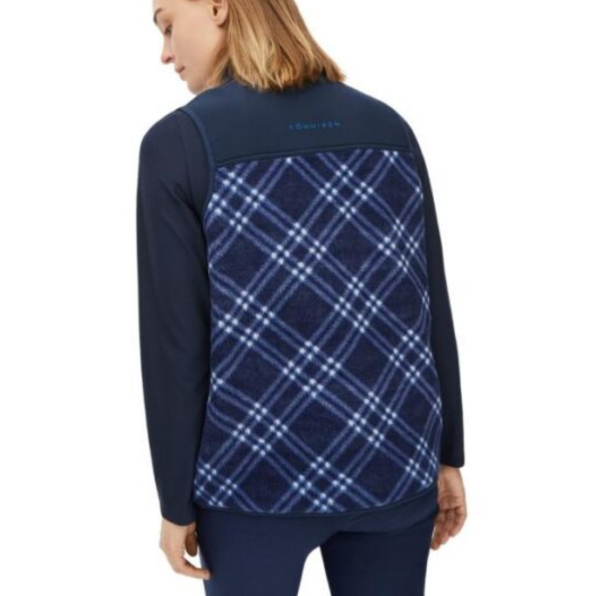 Rohnisch Joline Pile vest 111696 T426 oversize check navy