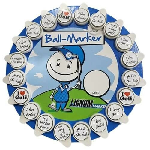 Lignum Clip met Tekst Ballmarker