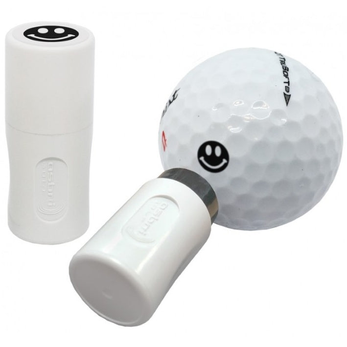 Golfbal stempel smiley black
