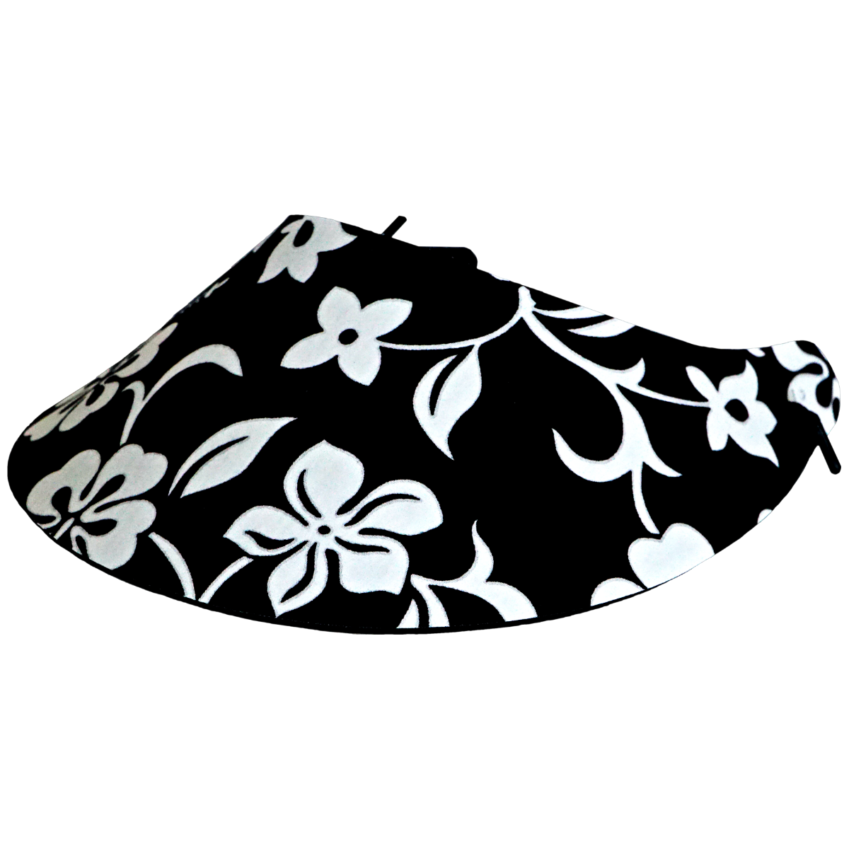 Foam Visor zwart met witte bloemen print