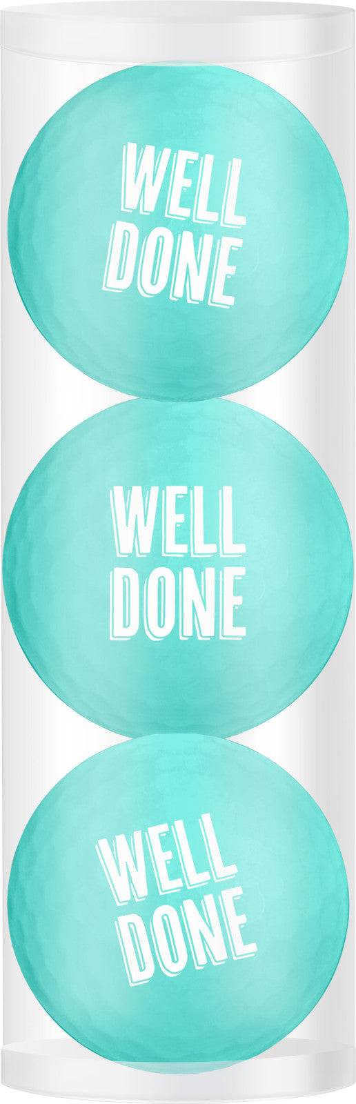 Golfballen set van 3 met print "Welldone"