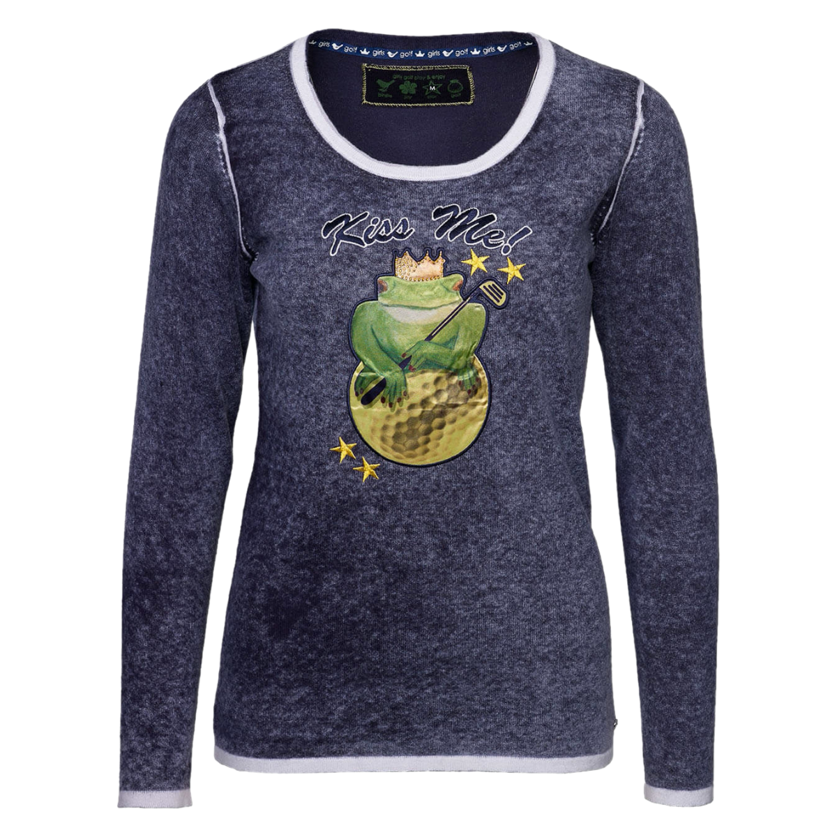Girls Golf sweater kiss the frog