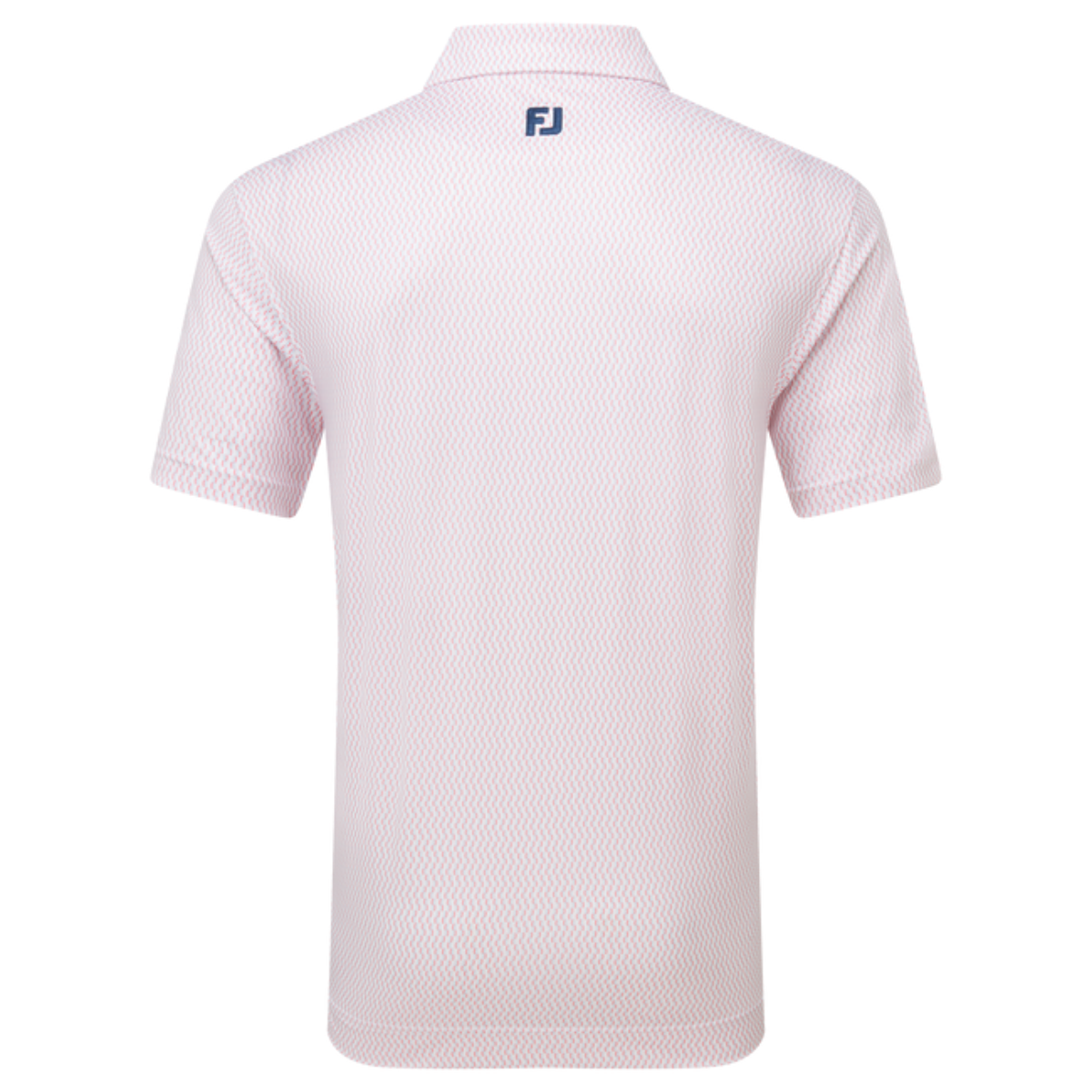 Footjoy Wiggle Print Lisle 33999 polo White Sky Pink Lemon
