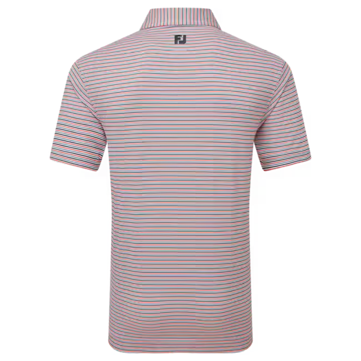 Footjoy Balance Stripe Lisle 34030 polo White Hibiscus