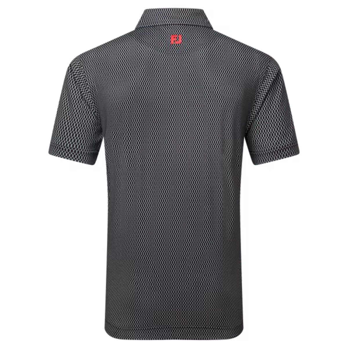 Footjoy Irongate Print Lisle 34034 polo Black White