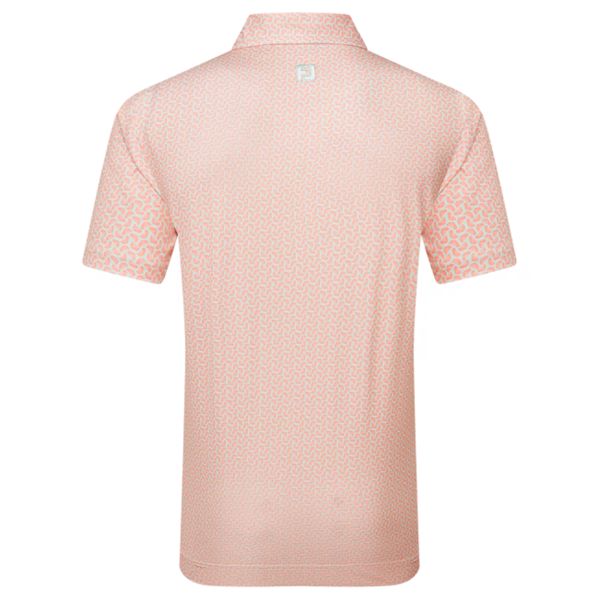 Footjoy Citrus Print Lisle 34046 polo Orange Pistachio