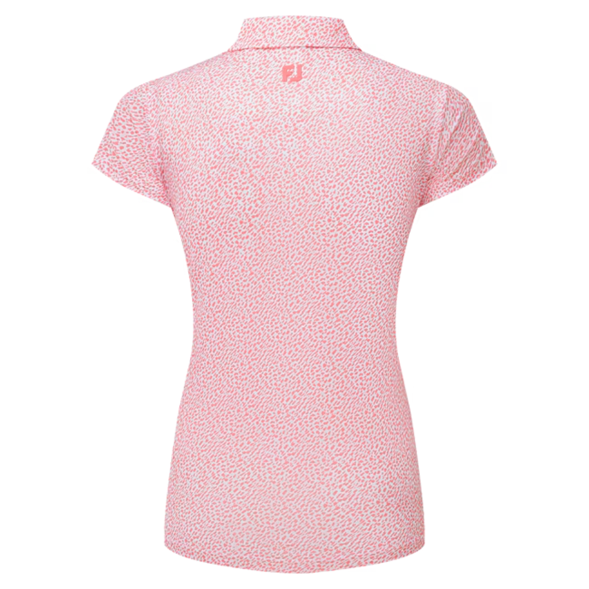 Footjoy 34166 animal print cap sleeve polo Pink L