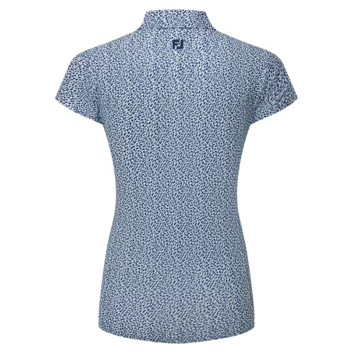 Footjoy 34169 snimal print cap sleeve polo Sky White