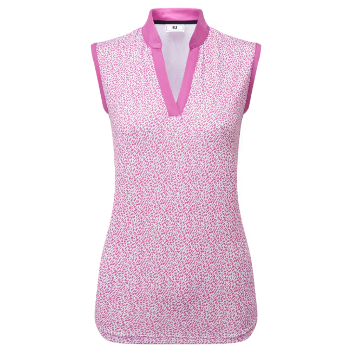 Footjoy 34171 sleeveless polo animal print Berry