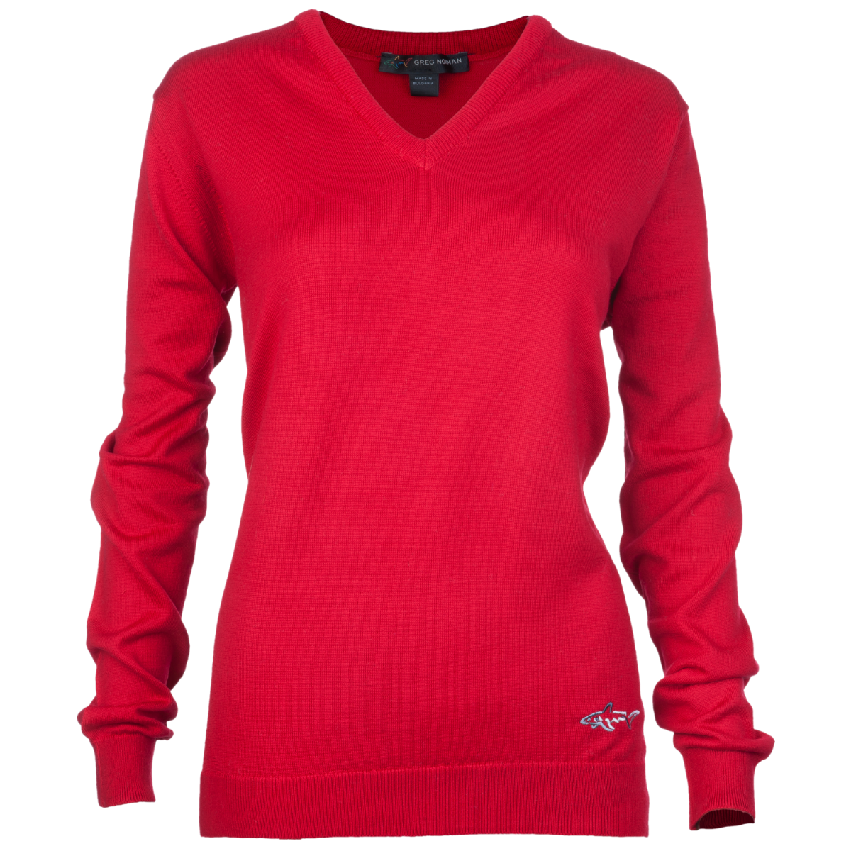 Greg Norman Ladies V-neck Merino Wool Pullover