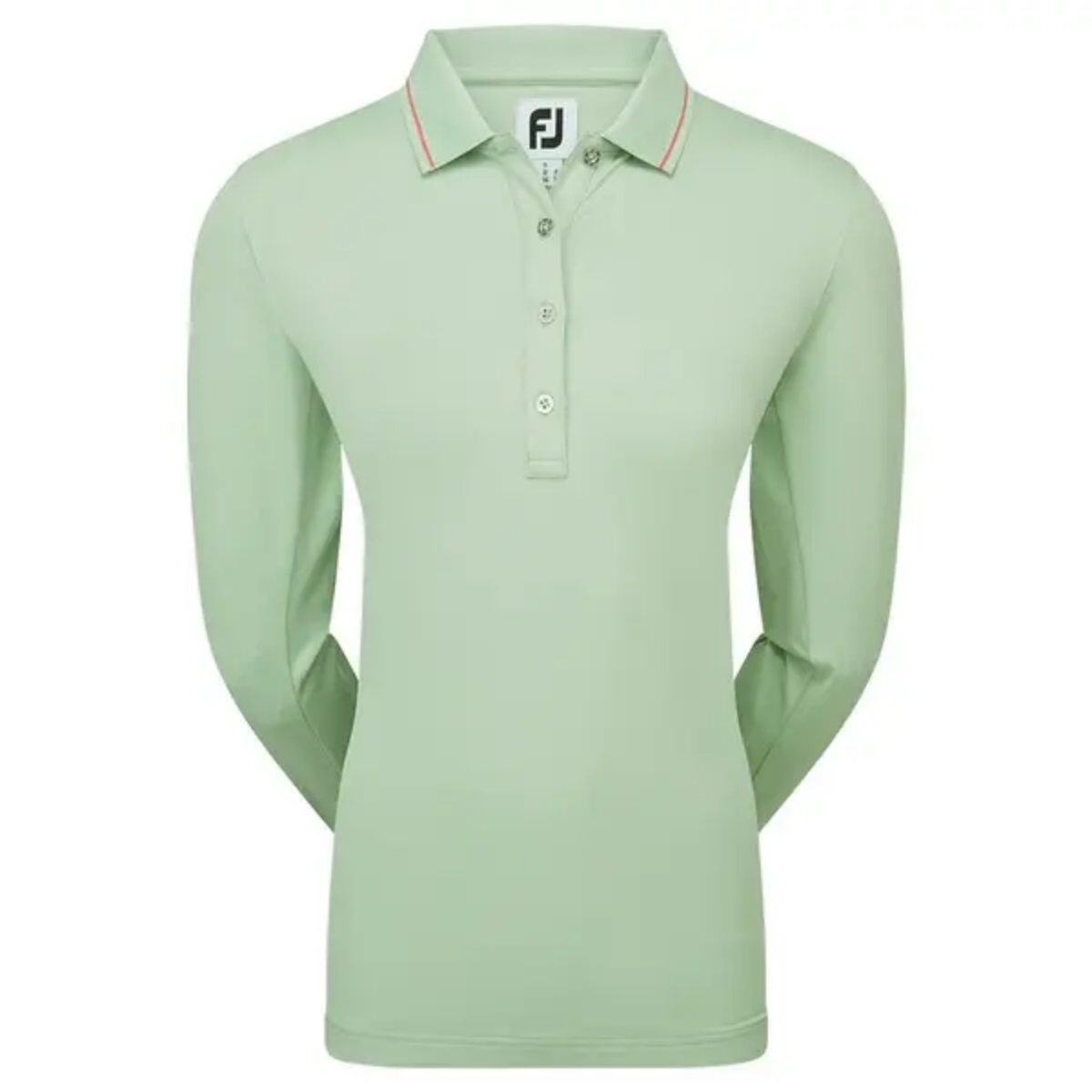 Footjoy thermisch jersey 88856 longsleeve solid Sage with peach tipping