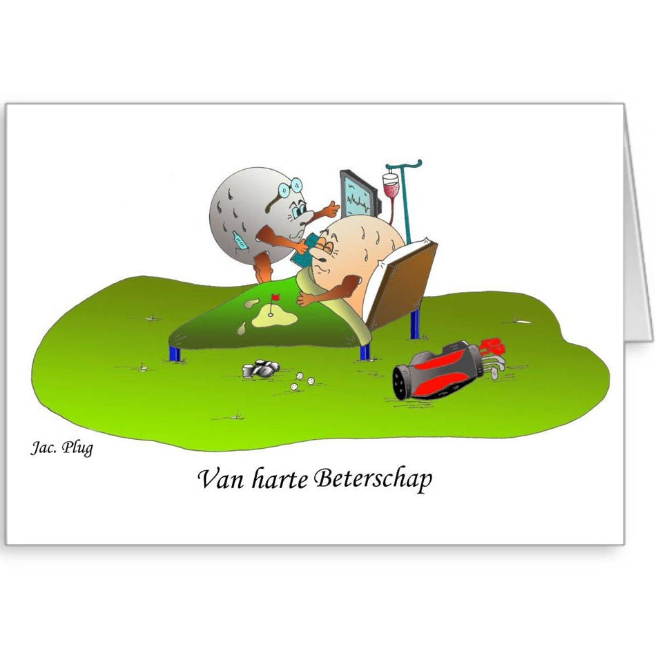 Golf Wenskaart Beterschap