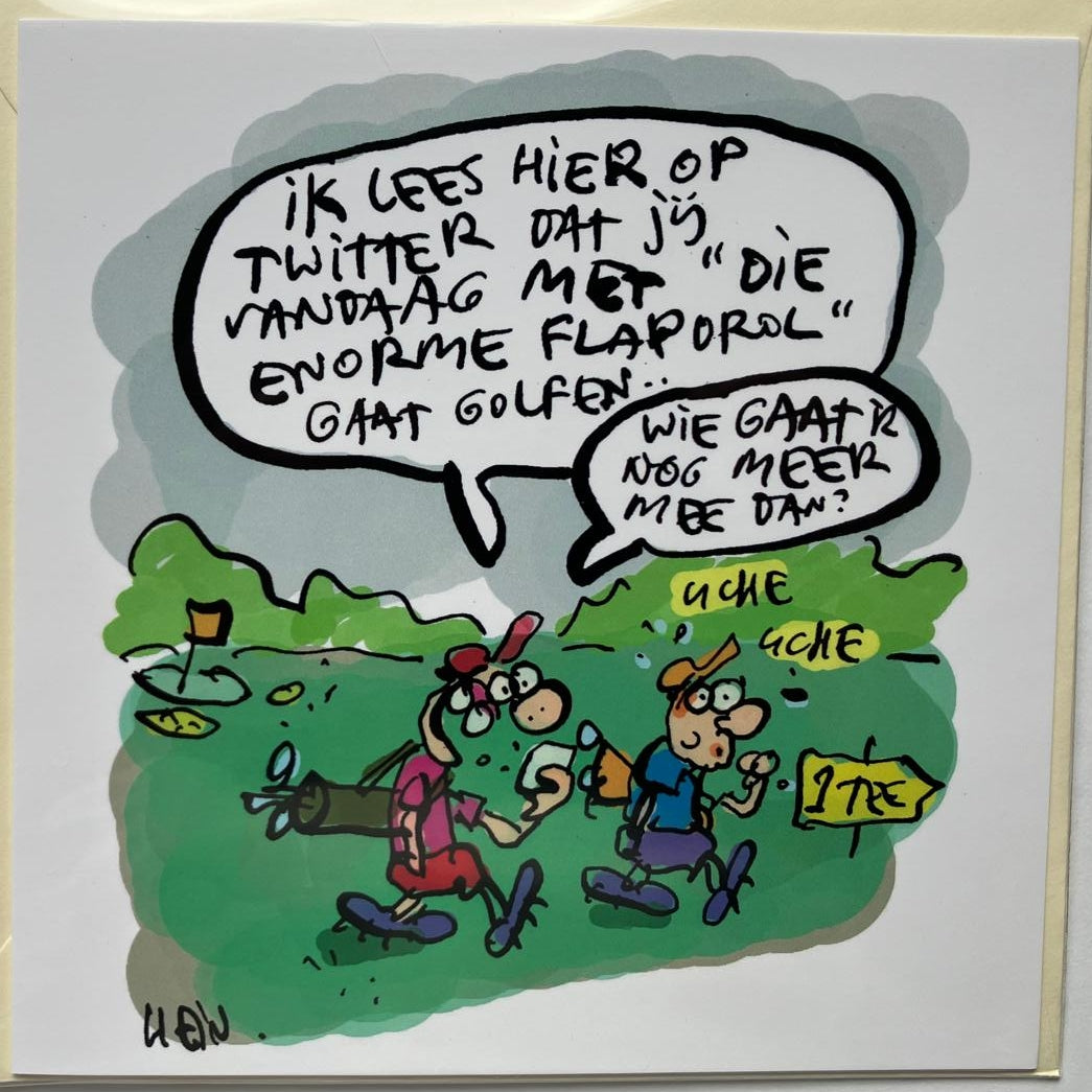 Golf Wenskaart Hein Social Media