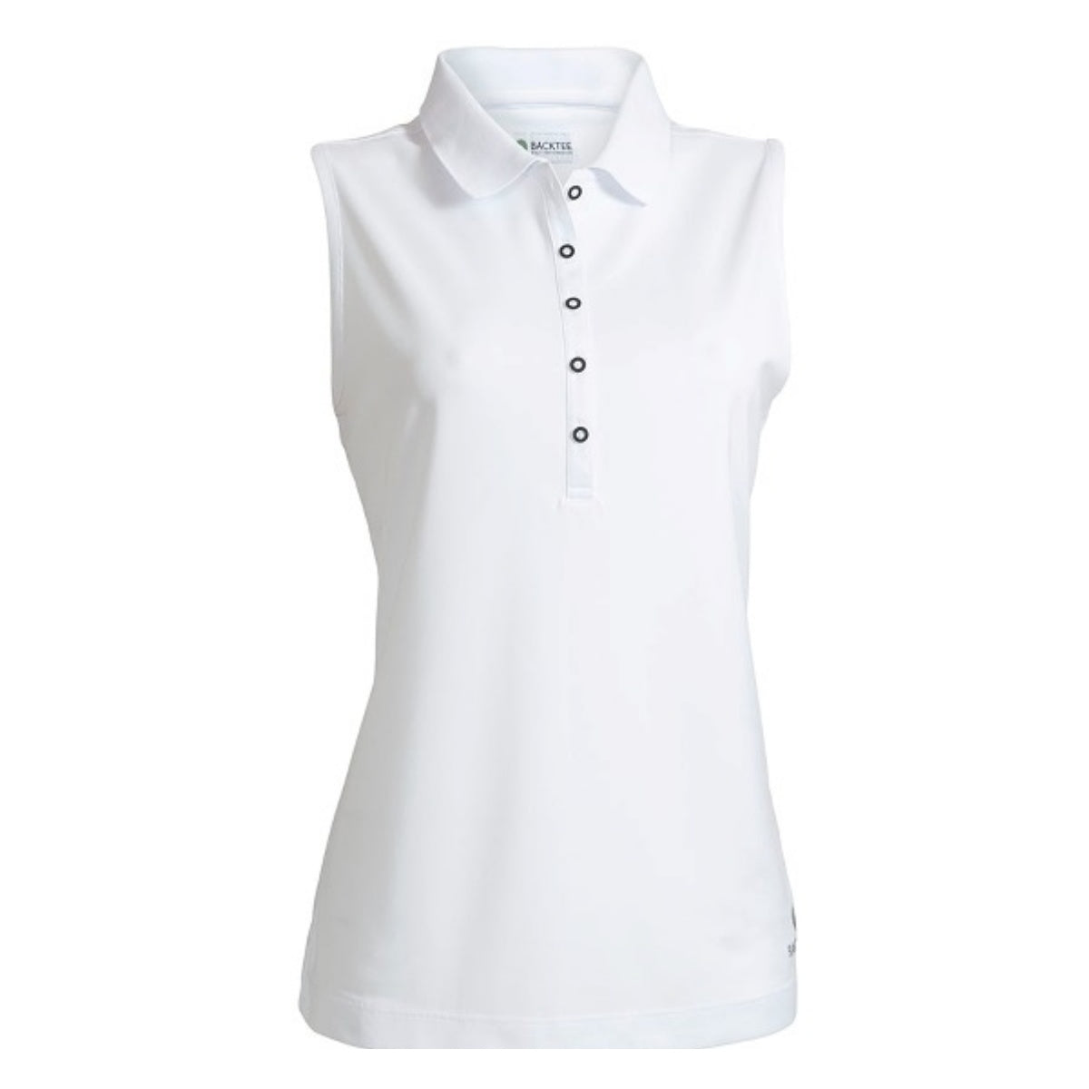 Backtee dames polo voorkant