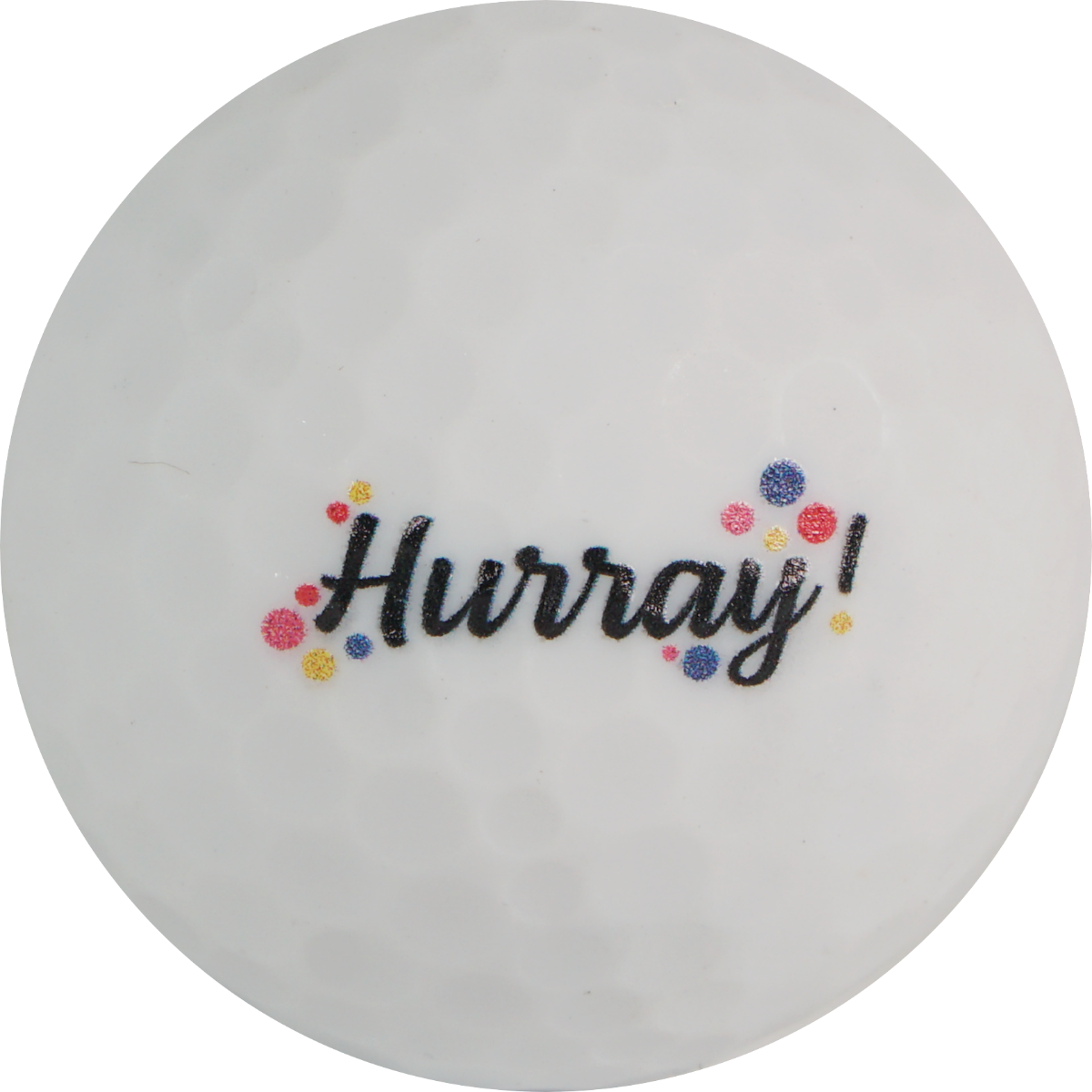 Golfballen WS9900101 set van 3 met print "Hurray".