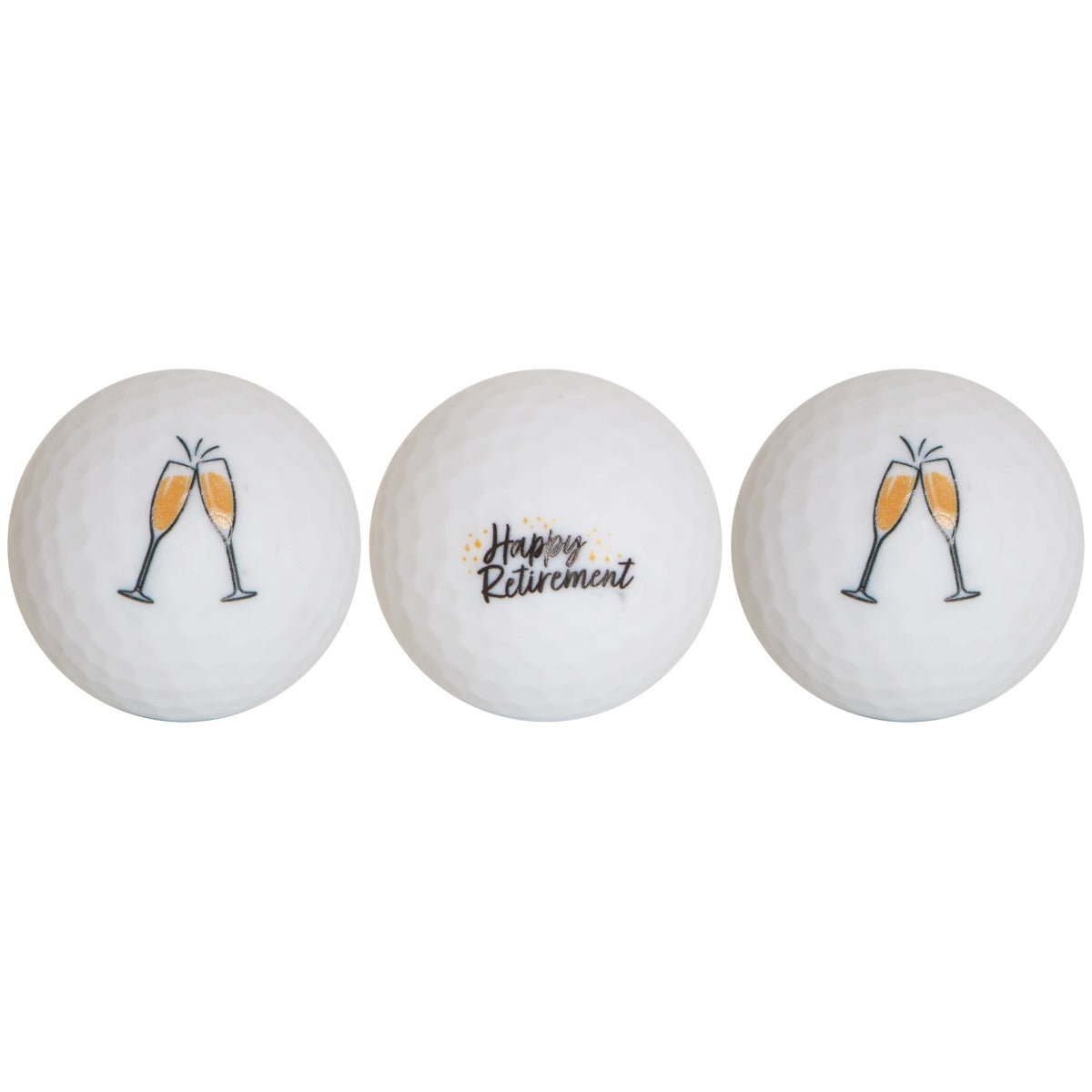 Golfballen WS9900141 set van 3 Happy Retirement