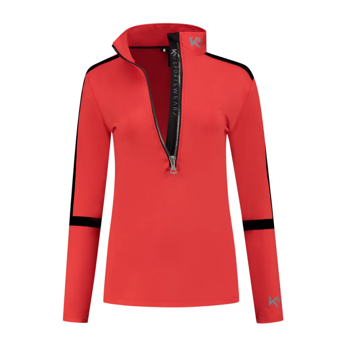 Kou Sportswear Basic Flock dames midlayer Rood
