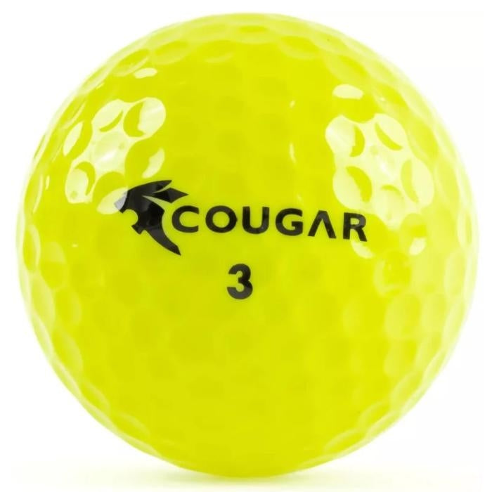 Clicka ball pick up met Cougar golfballen Geel