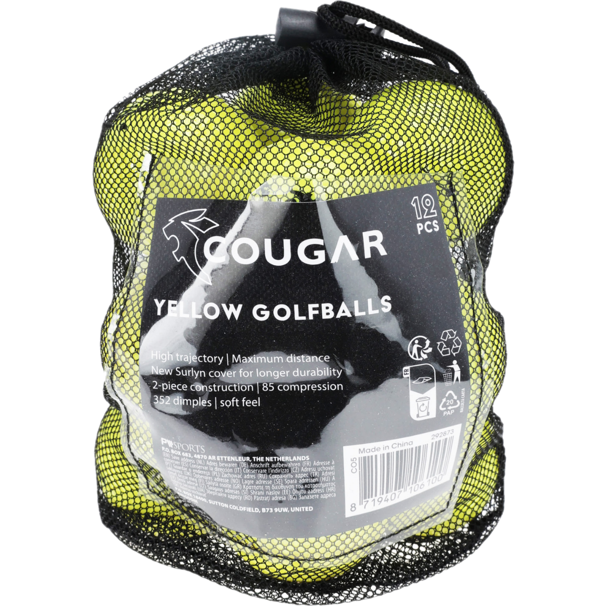 Cougar CO5000010 golfballen 12 stuks