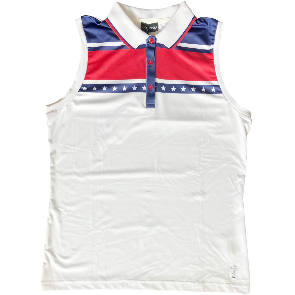 Golfino Solheim Cup 4430421 994 mouwloze dames polo