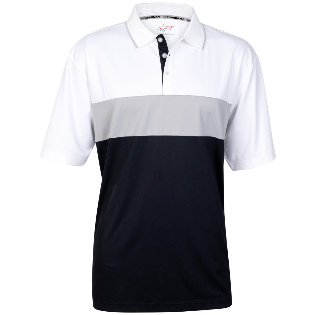 Greg Norman heren polo Black grey white