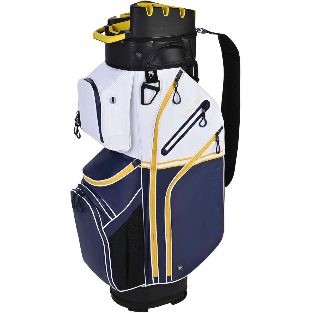 Fastfold Polaris Cartbag Rain Dry Navy/Wit/Geel