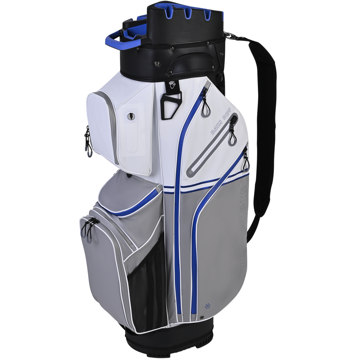 Fastfold Polaris Cartbag Rain Dry Grijs/Wit/Blauw