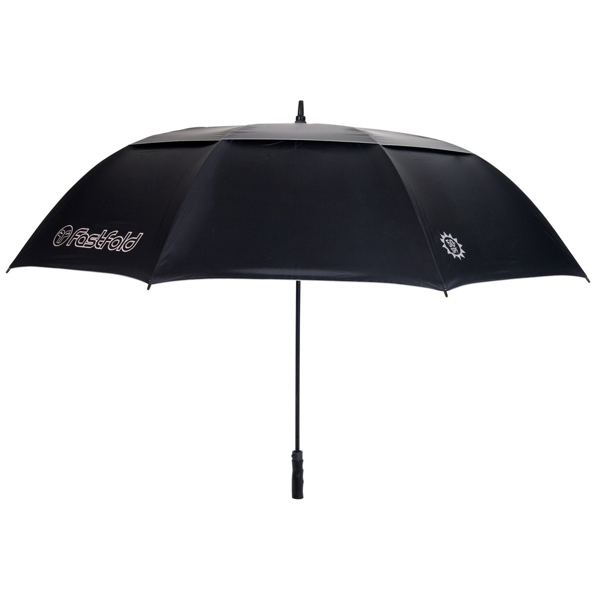 Fastfold golfparaplu zwart/grijs