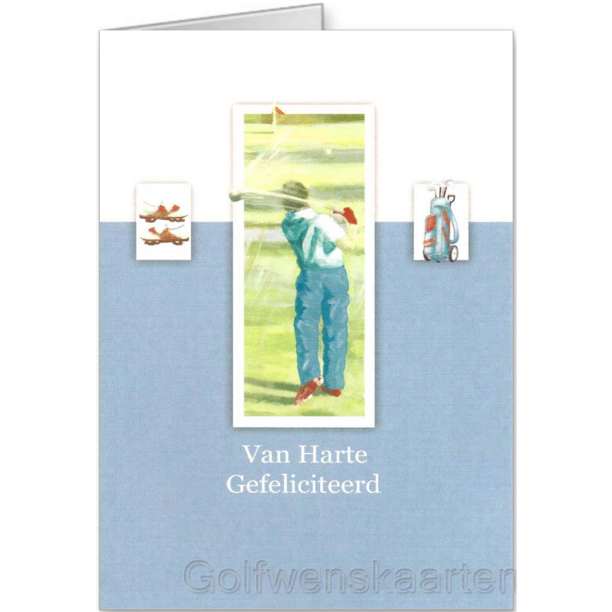 Golf Wenskaart Gefeliciteerd
