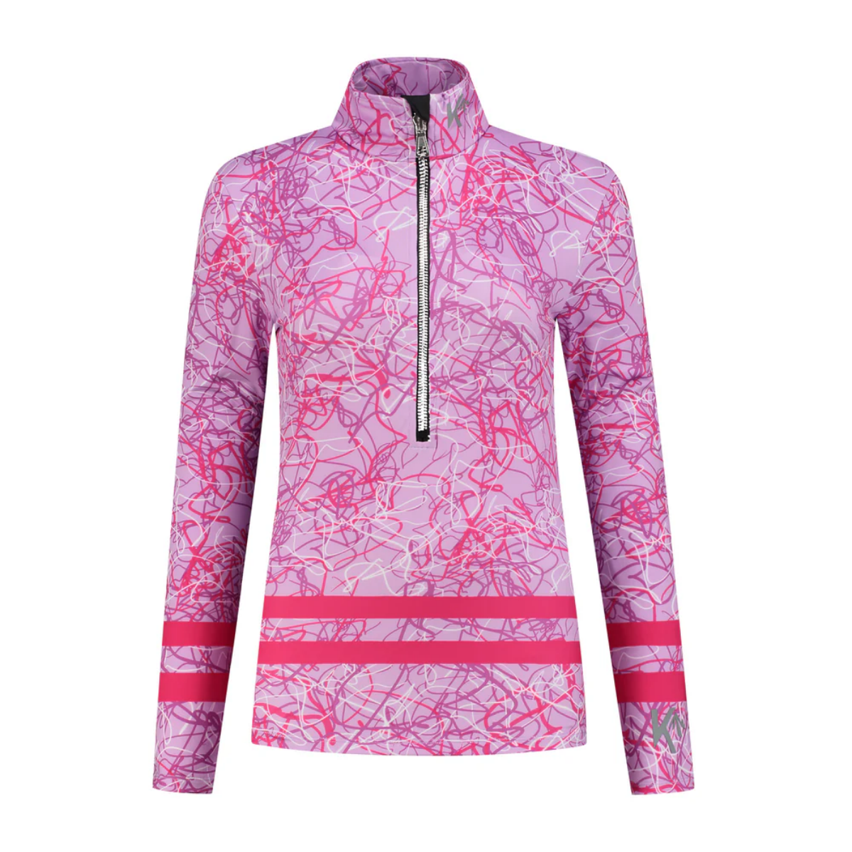 Kou Sportswear Geolines dames midlayer paars