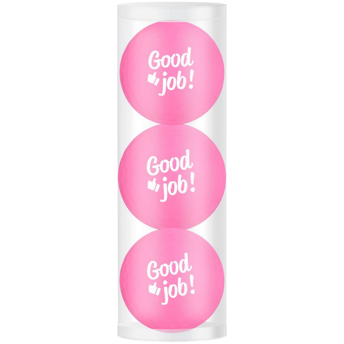 Golfballen WS9900100 set van 3 met print "Good Job"