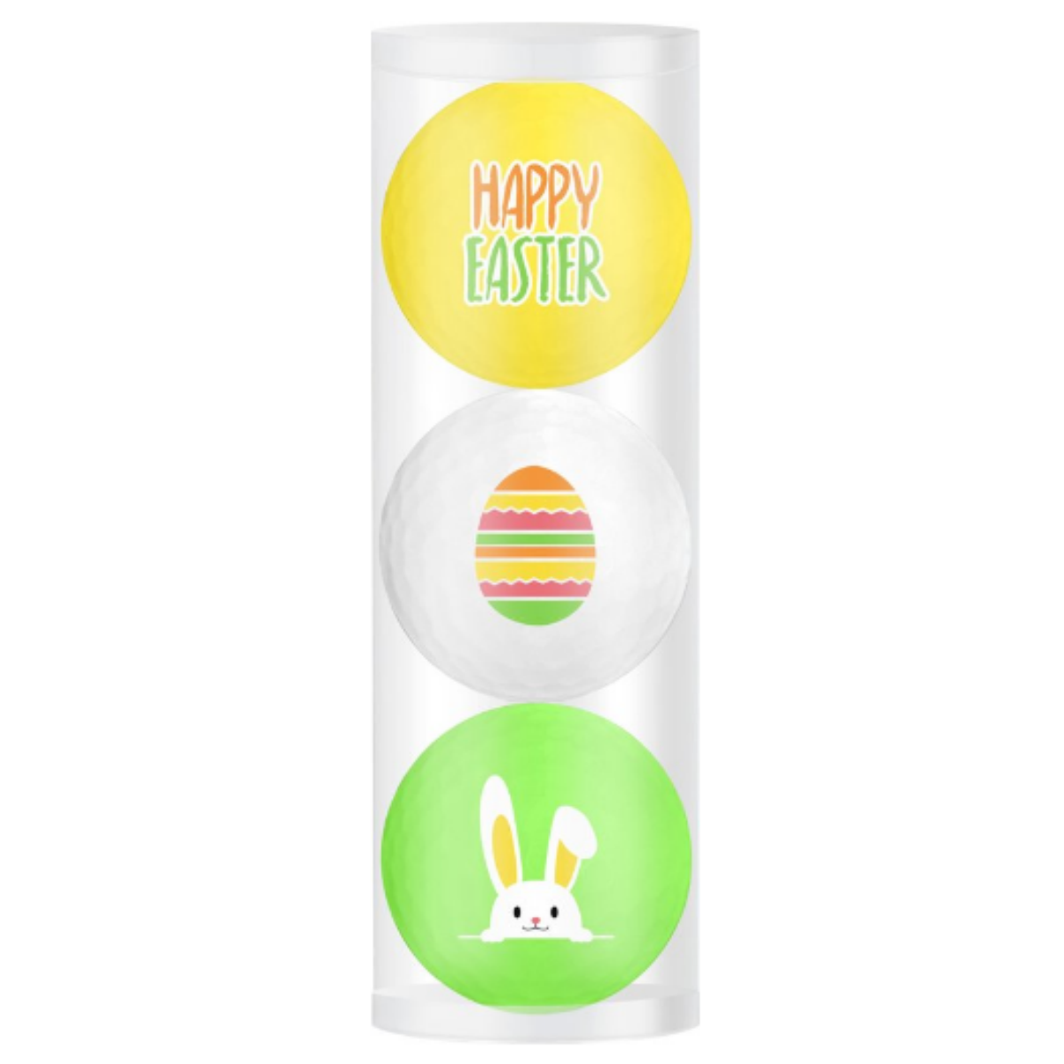 Golfballen WS9900106 set van 3 met print "Happy Easter"