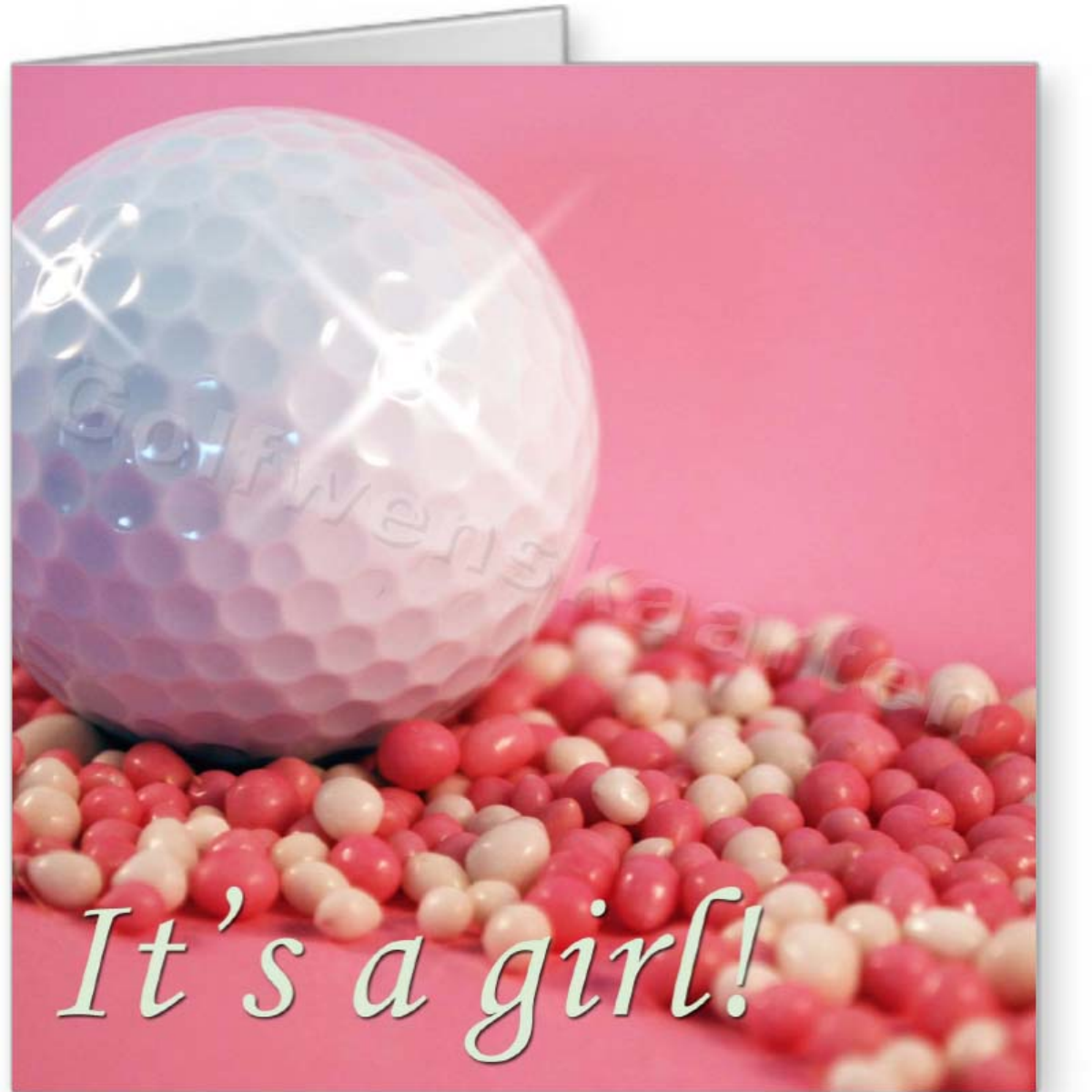 Golf Wenskaart It's a Girl