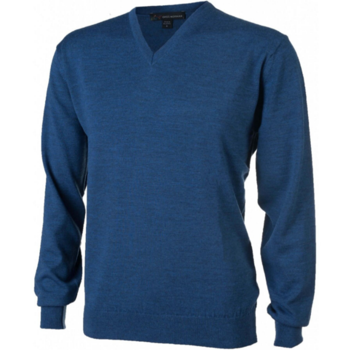 Greg Norman GNF140 heren golftrui Jeans Blue