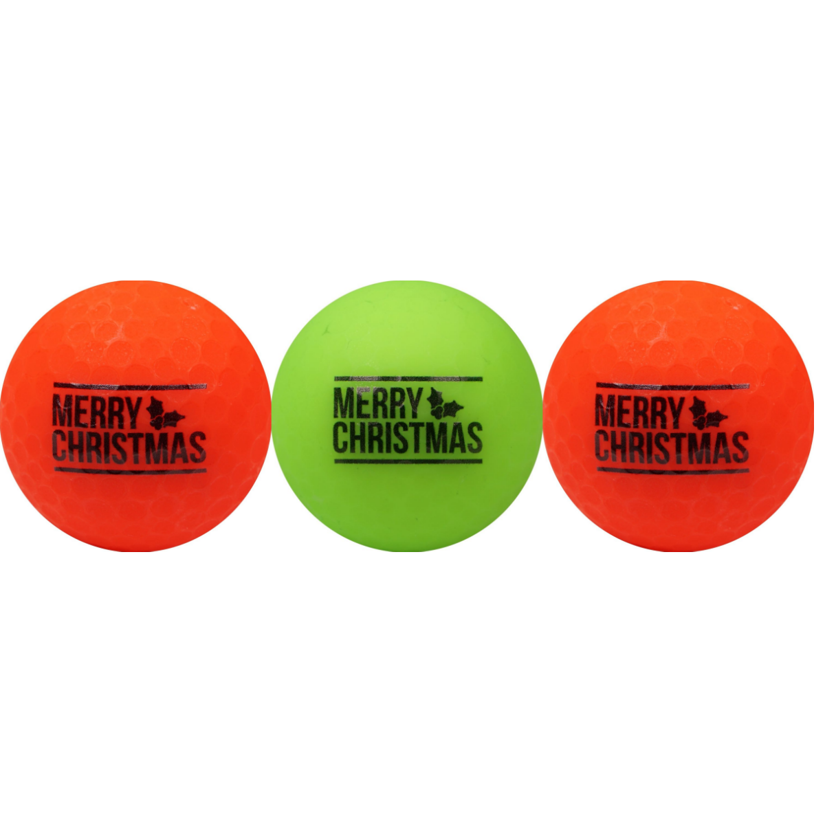 Golfballen WS9900134 set van 3 met print Merry Christmas