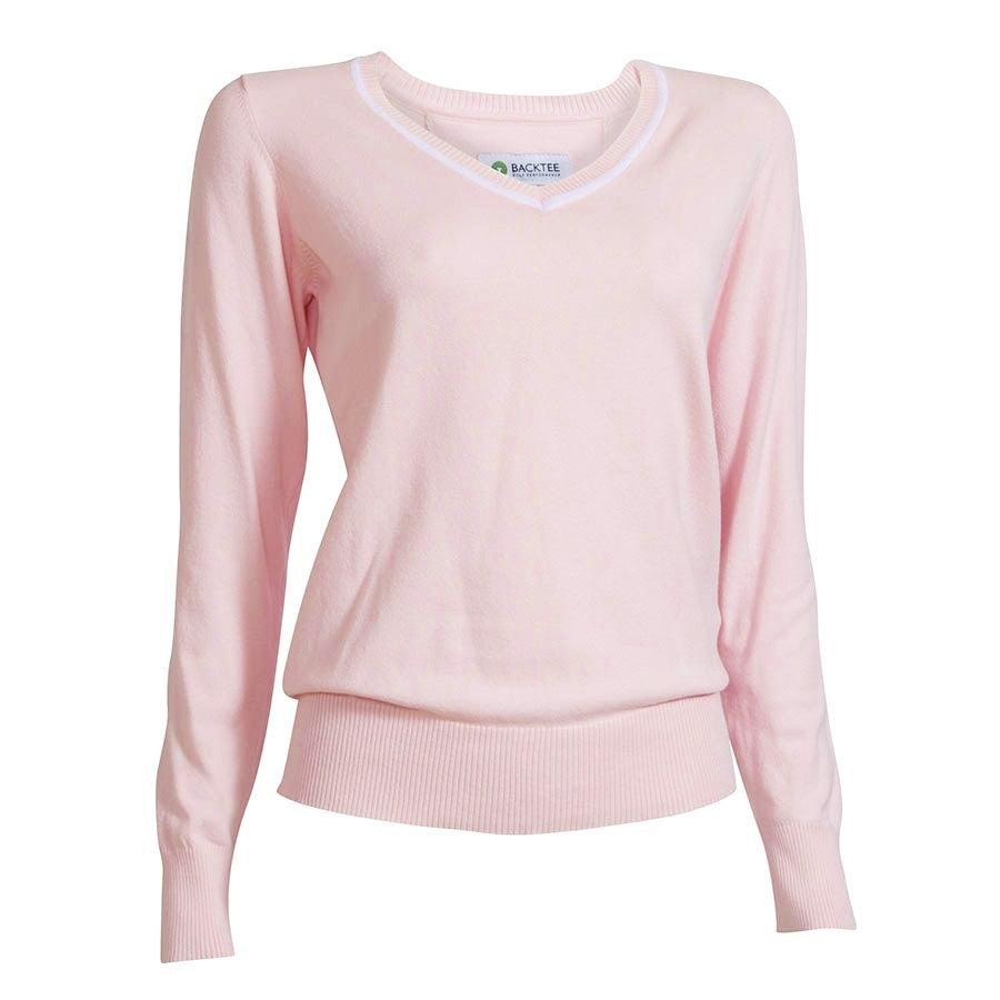Backtee ladies solid pullover 46401 licht roze