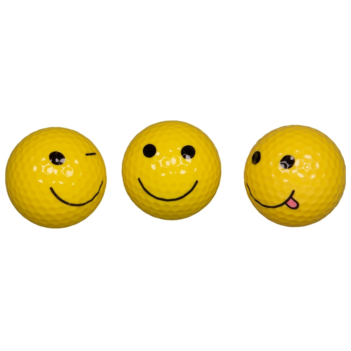 Golfballen set van 3 smiley