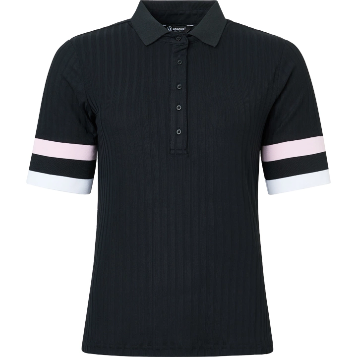 Abacus Pebble 2712 622 half sleeve polo black begonia