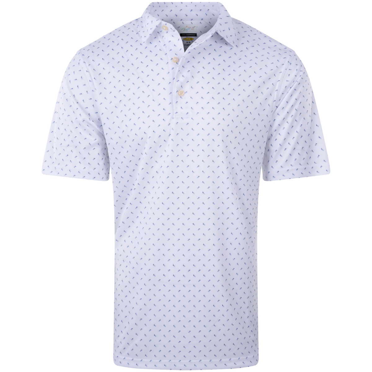 Greg Norman ML75 tee print heren polo wit
