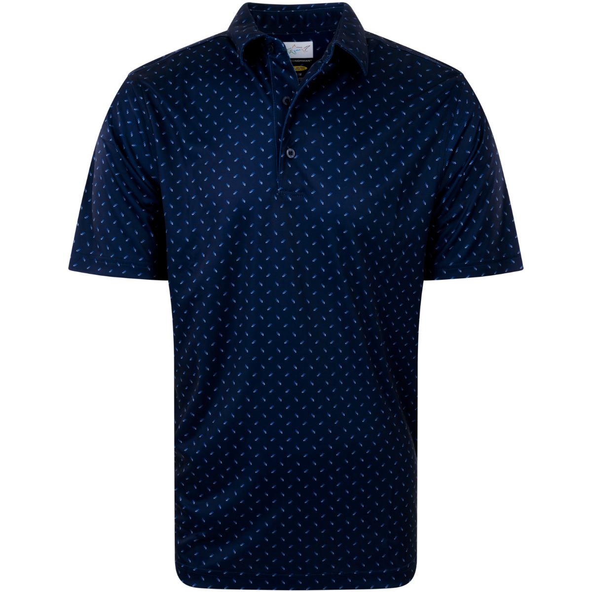 Greg Norman ML75 Tee Print heren polo Navy