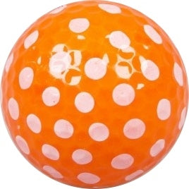 Golfballen set van 3 oranje met witte stippen